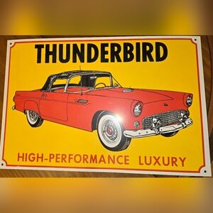 Ford Thunderbird metal sign